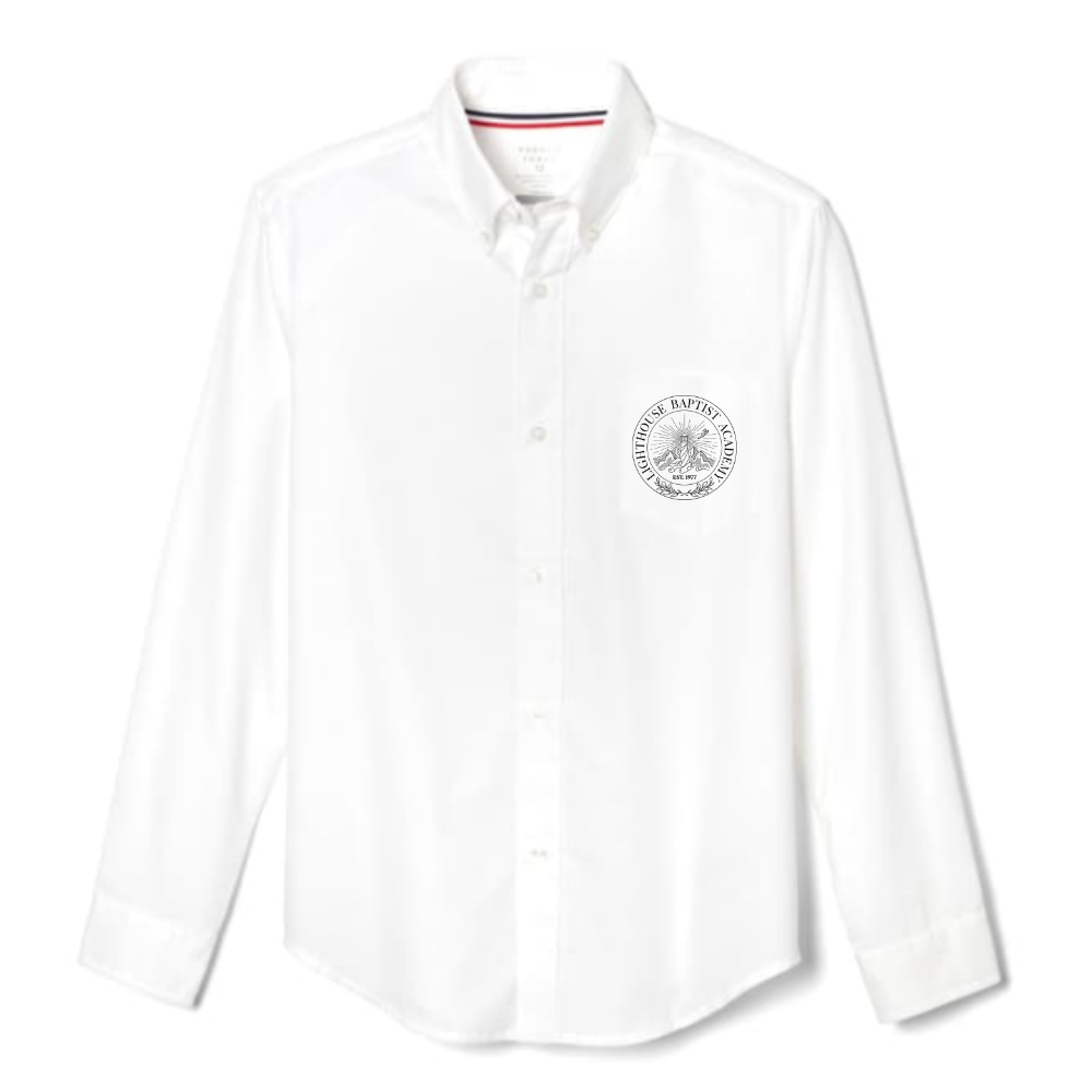 6th-12th Grade Boys Dress Shirt (Oxford) w/logo for chapel days