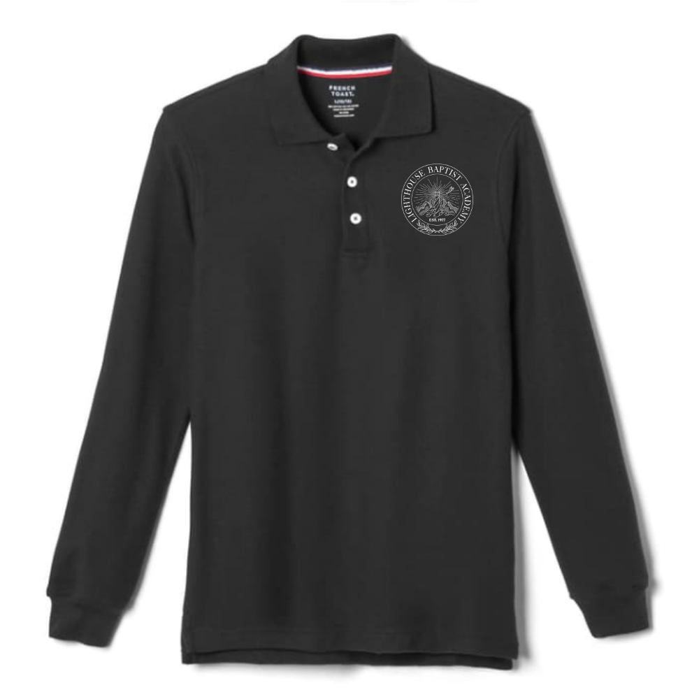 Boys Long Sleeve Polo With Logo