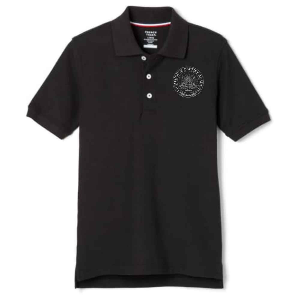 Boys Short Sleeve Polo With Logo